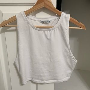Zara white basic tank